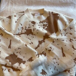 Kerisma Cream and Brown Knit Sweater